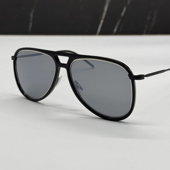NEW SAINT LAURENT CLASSIC 11 RIM 002 BLACK AVIATOR SUNGLASSES SAINT LAURENT - Picture 6 of 11